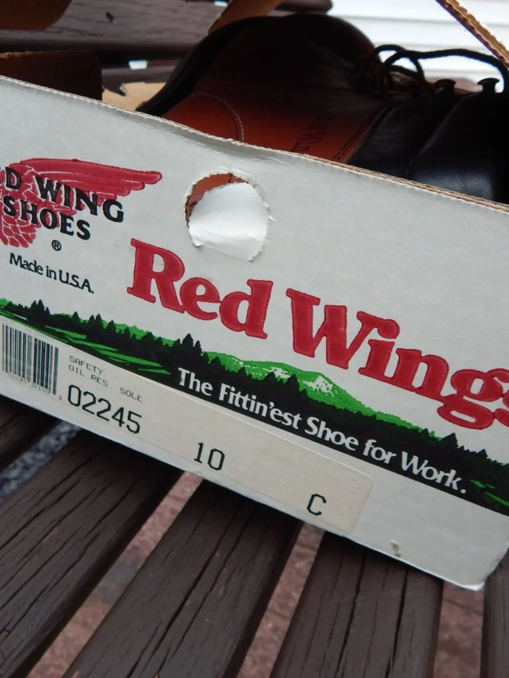 Vintage Red Wing Steel Toe Work Boots Size 10 C Style 2245 USA Made Mens New*